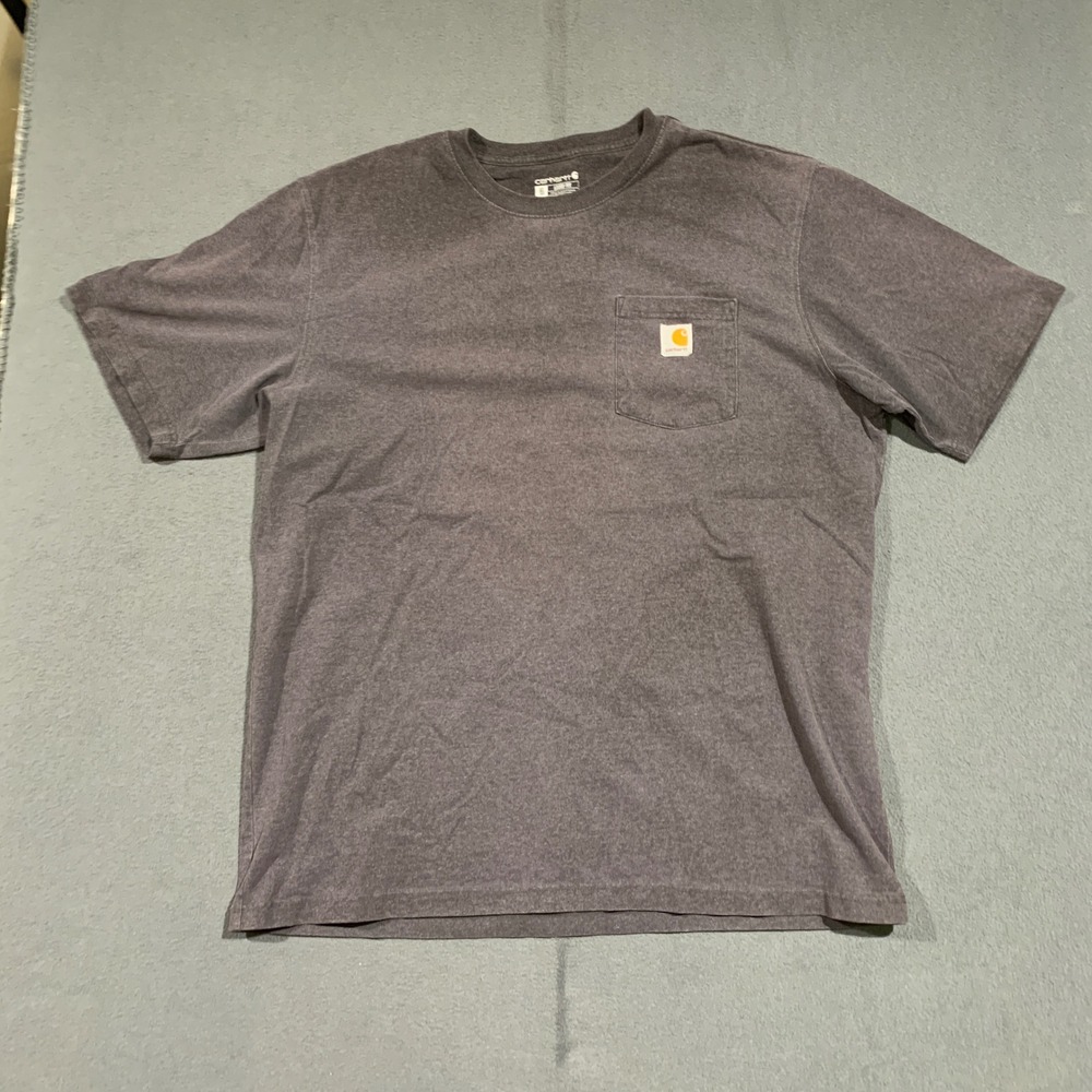 Grunge Work Carhartt Mens XL Tall Loose Fit Pocket T-Shirt Gray Short Sleeve A